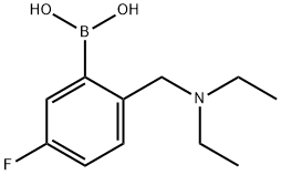 (2-((二乙胺基)甲基)-5-氟苯基)硼酸,1334170-68-1,结构式