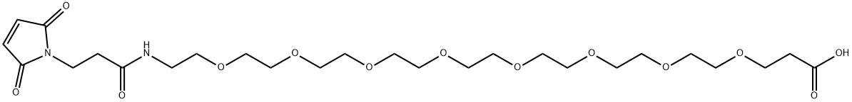 1-马来酰亚胺基-3-氧代-7,10,13,16,19,22,25,28-八氧杂-4-氮杂-三十一烷-31-酸,1334177-86-4,结构式