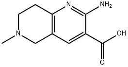 2-aMino-6-Methyl-5,6,7,8-tetrahydro-1,6-naphthyridine-3-carboxylic acid 结构式