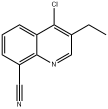 4-chloro-3-ethylquinoline-8-carbonitrile Struktur