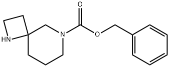 1,6-Diazaspiro[3.5]nonane-6-carboxylic acid, phenylmethyl ester 化学構造式