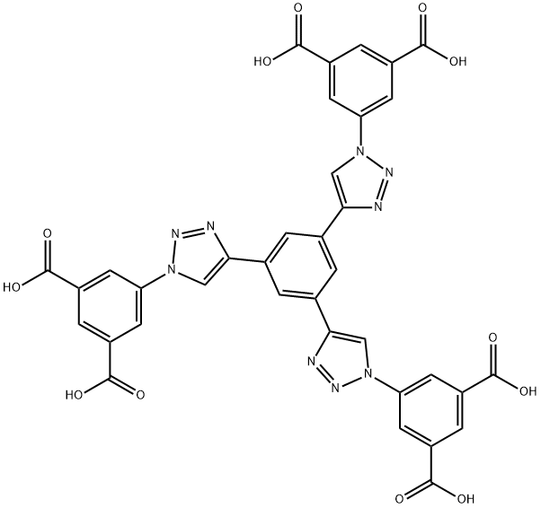 5,5',5''-(4,4',4''-(benzene-1,3,5-triyl)tris(1H-1,2,3-triazole-4,1-diyl))triisophthalic acid Structure