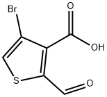 4-BroMo-2-forMylthiophene-3-carboxylic acid 化学構造式