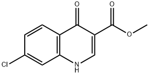 7-Chloro-1,4-dihydro-4-oxo-3-quinolinecarboxylic acid methyl ester Struktur