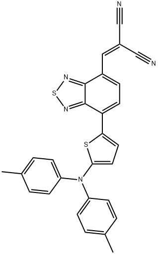 Propanedinitrile, 2-[[7-[5-[bis(4-Methylphenyl)aMino]-2-thienyl]-2,1,3-benzothiadiazol-4-yl]Methylene]- Structure