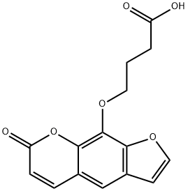 (4-补骨脂素-8-基氧基)丁酸, 133643-33-1, 结构式