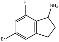 5-BROMO-7-FLUORO-2,3-DIHYDRO-1H-INDEN-1-AMINE 化学構造式