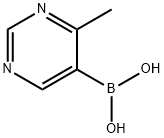 B-(4-甲基-5-嘧啶)硼酸 结构式