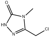 3-(クロロメチル)-4-メチル-1H-1,2,4-トリアゾール-5(4H)-オン 化学構造式