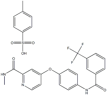 N-Methyl-4-(4-(3-(trifluoroMethyl)benzaMido)phenoxy)picolinaMide Tosylate Struktur