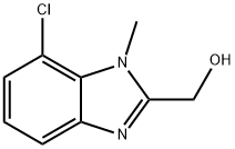 (7-クロロ-1-メチル-1H-ベンゾ[D]イミダゾール-2-イル)メタノール 化学構造式