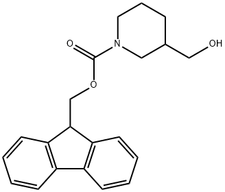 1-FMOC-3-羟甲基哌啶, 1341328-61-7, 结构式