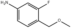 3-氟-4-甲氧甲基苯胺 结构式