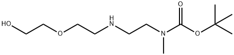 tert-butyl (2-((2-(2-hydroxyethoxy)ethyl)aMino)ethyl)(Methyl)carbaMate Struktur