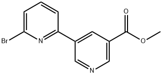 Methyl 6-broMo-[2,3'-bipyridine]-5'-carboxylate 化学構造式