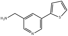 (5-(thiophen-2-yl)pyridin-3-yl)methanamine Structure