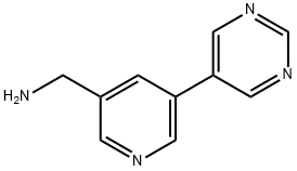 (5-(嘧啶-5-基)吡啶-3-基)甲胺, 1346687-36-2, 结构式