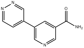 5-(哒嗪-4-基)烟酰胺,1346687-47-5,结构式