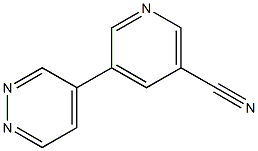 5-(Pyridazin-4-yl)nicotinonitrile Struktur