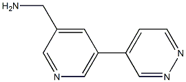 (5-(pyridazin-4-yl)pyridin-3-yl)methanamine Structure