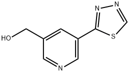 (5-(1,3,4-噻二唑-2-基)吡啶-3-基)甲醇 结构式