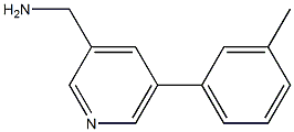 (5-(M-甲苯基)吡啶-3-基)甲胺 结构式