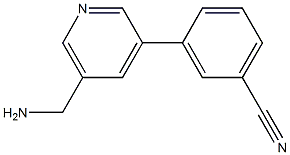 3-(5-(aminomethyl)pyridin-3-yl)benzonitrile Structure