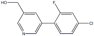 (5-(4-chloro-2-fluorophenyl)pyridin-3-yl)methanol Struktur