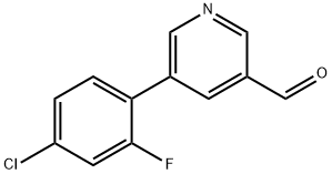 5-(4-Chloro-2-fluorophenyl)nicotinaldehyde 化学構造式