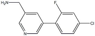 (5-(4-chloro-2-fluorophenyl)pyridin-3-yl)methanamine 化学構造式