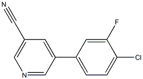 5-(4-Chloro-3-fluorophenyl)nicotinonitrile Structure