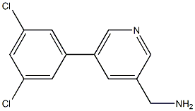 (5-(3,5-dichlorophenyl)pyridin-3-yl)methanamine Structure