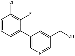 (5-(3-chloro-2-fluorophenyl)pyridin-3-yl)methanol Struktur