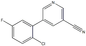 5-(2-Chloro-5-fluorophenyl)nicotinonitrile Structure