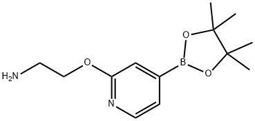 2-((4-(4,4,5,5-TETRAMETHYL-1,3,2-DIOXABOROLAN-2-YL)PYRIDIN-2-YL)OXY)ETHANAMINE, 1346697-26-4, 结构式