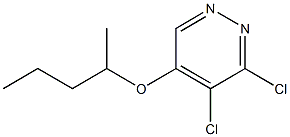 3,4-dichloro-5-(pentan-2-yloxy)pyridazine 化学構造式