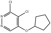 3,4-dichloro-5-(cyclopentyloxy)pyridazine Structure