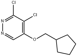 3,4-dichloro-5-(cyclopentylmethoxy)pyridazine Structure