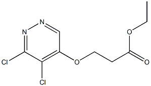 3-((5,6-二氯哒嗪-4-基)氧基)丙酸乙酯, 1346698-26-7, 结构式