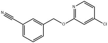 3-((4-chloropyridin-2-yloxy)methyl)benzonitrile Struktur
