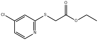 ethyl 2-(4-chloropyridin-2-ylthio)acetate 化学構造式