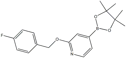 2-(4-fluorobenzyloxy)-4-(4,4,5,5-tetramethyl-1,3,2-dioxaborolan-2-yl)pyridine Structure