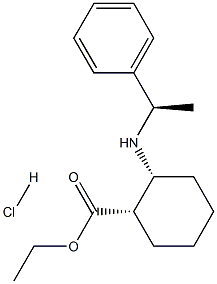 (1S,2R)-ethyl 2-((R)-1-phenylethylamino)cyclohexanecarboxylate hydrochloride Structure