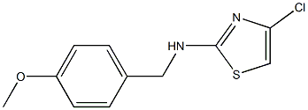 4-chloro-N-(4-methoxybenzyl)thiazol-2-amine 化学構造式