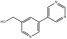 (5-(pyrimidin-5-yl)pyridin-3-yl)methanol Structure