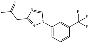 1-(1-(3-(trifluoromethyl)phenyl)-1H-1,2,4-triazol-3-yl)propan-2-one Structure