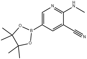 2-(甲基氨基)-5-(4,4,5,5-四甲基-1,3,2-二氧杂环戊硼烷-2-基)氰吡啶,1346809-48-0,结构式