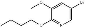 5-bromo-2-butoxy-3-methoxypyridine Structure