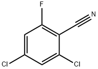 2,4-Dichloro-6-fluorobenzonitrile 化学構造式