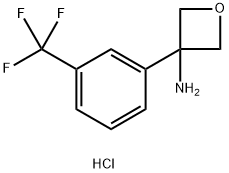 3-[3-(トリフルオロメチル)フェニル]オキセタン-3-アミン塩酸塩 化学構造式